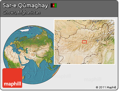 Satellite Location Map of Sar-e Qūmaghay