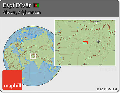 Savanna Style Location Map of Espī Dīvār
