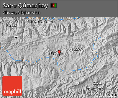 Physical Map of Sar-e Qūmaghay