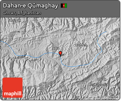 Physical Map of Dahan-e Qūmaghay
