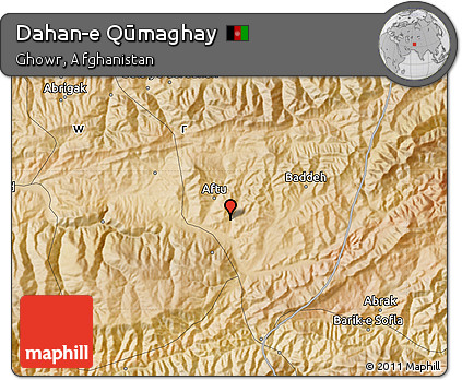 Satellite Map of Dahan-e Qūmaghay
