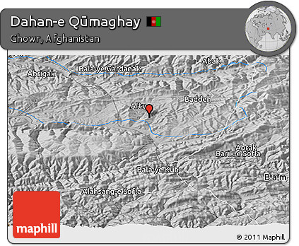 Physical Panoramic Map of Dahan-e Qūmaghay