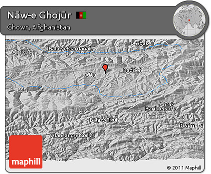Physical Panoramic Map of Nāw-e Ghojūr