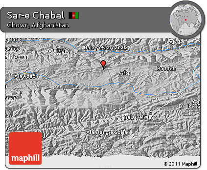 Physical Panoramic Map of Sar-e Chabal