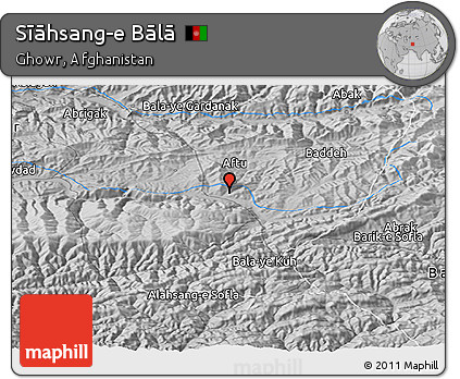 Physical Panoramic Map of Sīāhsang-e Bālā