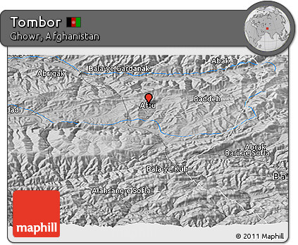 Physical Panoramic Map of Tombor