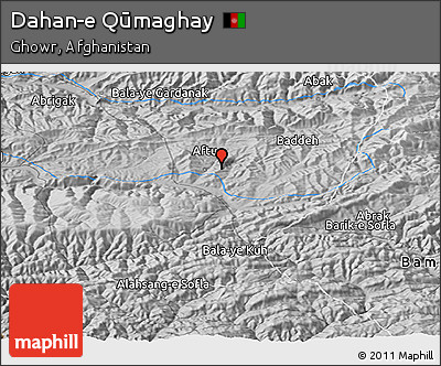 Physical Panoramic Map of Dahan-e Qūmaghay