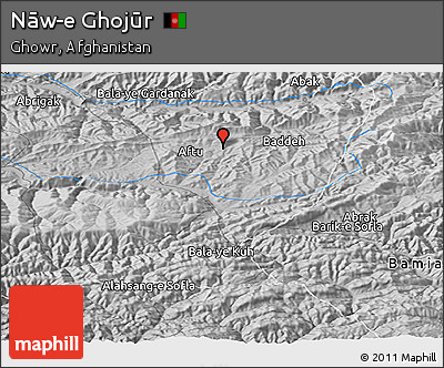 Physical Panoramic Map of Nāw-e Ghojūr