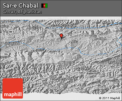 Physical Panoramic Map of Sar-e Chabal