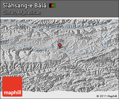 Physical Panoramic Map of Sīāhsang-e Bālā