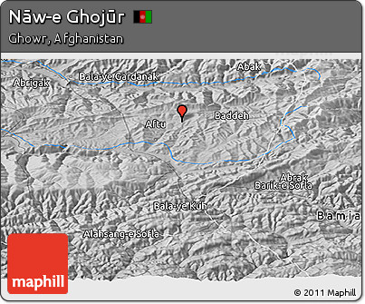 Physical Panoramic Map of Nāw-e Ghojūr