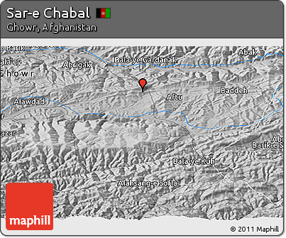 Physical Panoramic Map of Sar-e Chabal