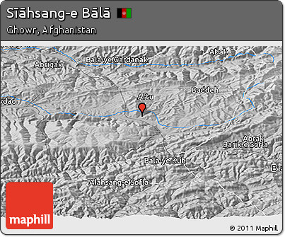 Physical Panoramic Map of Sīāhsang-e Bālā