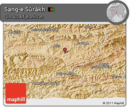 Satellite Panoramic Map of Sang-e Sūrākh
