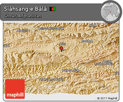 Satellite Panoramic Map of Sīāhsang-e Bālā