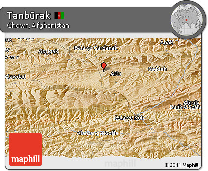 Satellite Panoramic Map of Tanbūrak