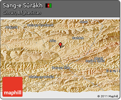 Satellite Panoramic Map of Sang-e Sūrākh