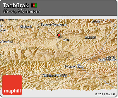 Satellite Panoramic Map of Tanbūrak