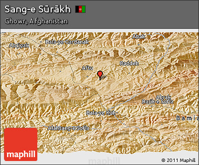 Satellite Panoramic Map of Sang-e Sūrākh