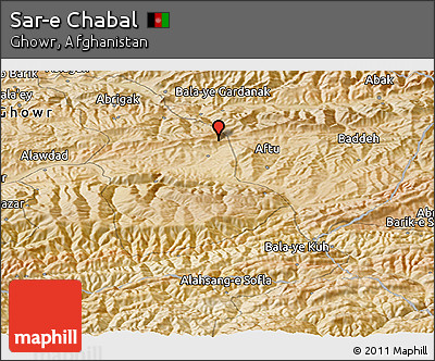 Satellite Panoramic Map of Sar-e Chabal