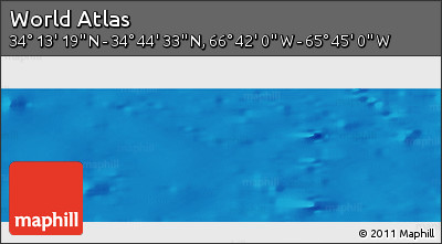 Physical Panoramic Map of the Area around 34° 28' 56" N, 66° 13' 29" W