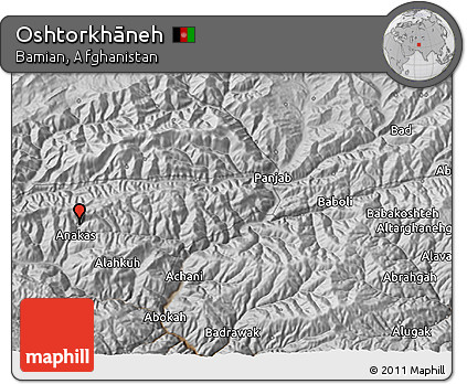Physical 3D Map of Oshtorkhāneh