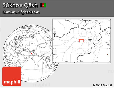 Blank Location Map of Sūkht-e Qāsh