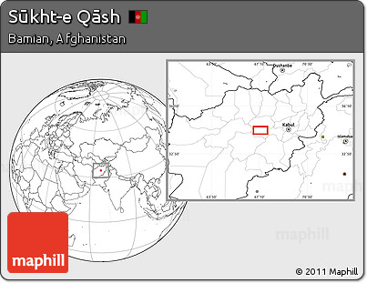Blank Location Map of Sūkht-e Qāsh