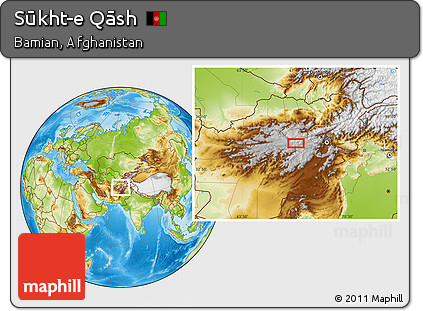 Physical Location Map of Sūkht-e Qāsh