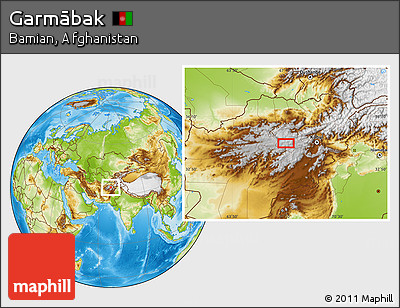 Physical Location Map of Garmābak