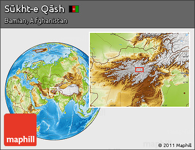 Physical Location Map of Sūkht-e Qāsh