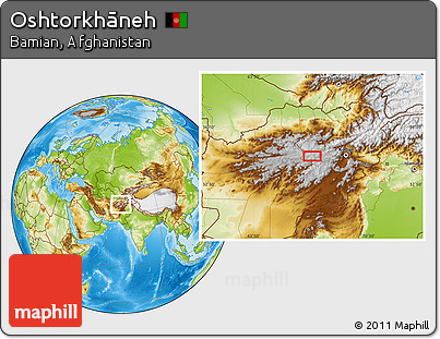 Physical Location Map of Oshtorkhāneh