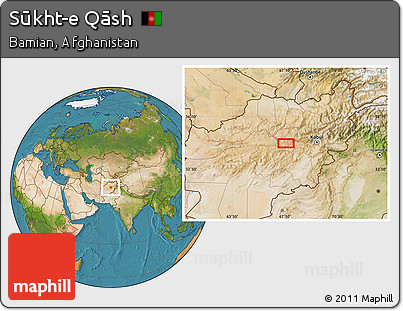 Satellite Location Map of Sūkht-e Qāsh