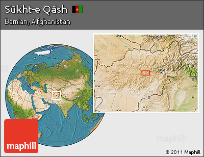 Satellite Location Map of Sūkht-e Qāsh