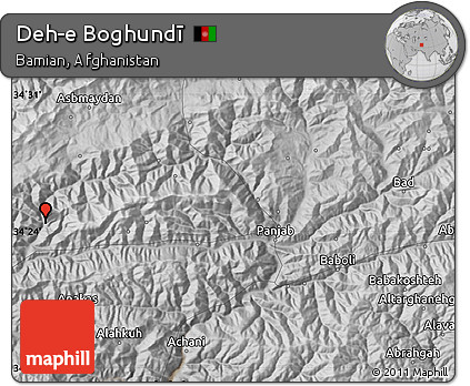 Physical Map of Deh-e Boghundī
