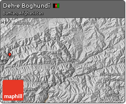Physical Map of Deh-e Boghundī