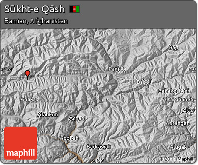 Physical Map of Sūkht-e Qāsh