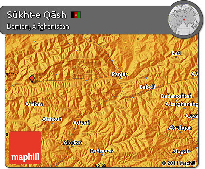 Political Map of Sūkht-e Qāsh
