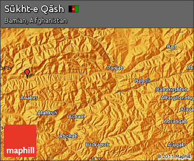 Political Map of Sūkht-e Qāsh