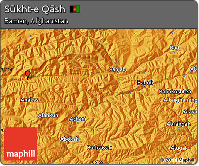 Political Map of Sūkht-e Qāsh