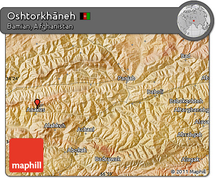 Satellite Map of Oshtorkhāneh