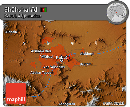 Physical Map of Shāhshahīd