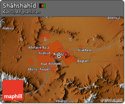Physical Map of Shāhshahīd