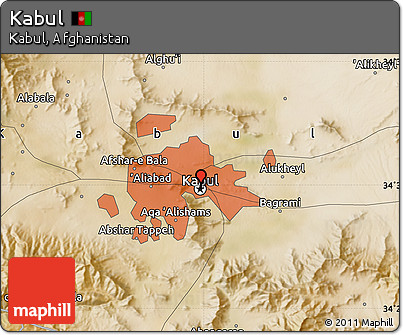 Satellite Map of Kabul