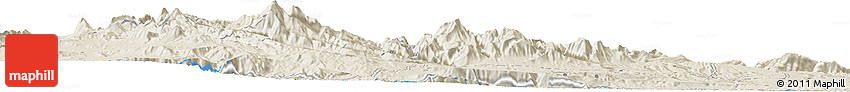 Shaded Relief Horizon Map of Qāẕīān