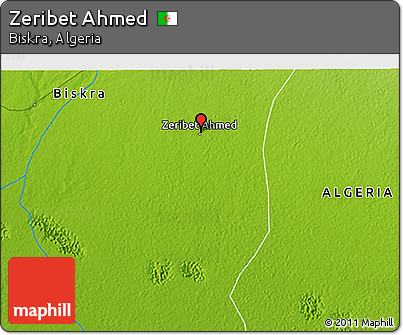 Physical 3D Map of Zeribet Ahmed