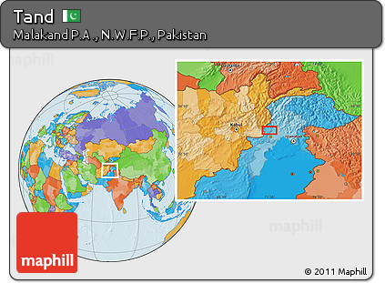 Political Location Map of Tand