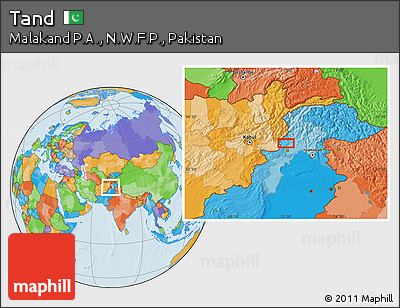 Political Location Map of Tand