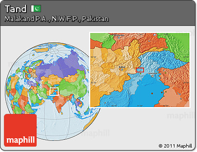 Political Location Map of Tand