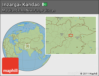 Savanna Style Location Map of Inzargai Kandao